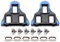Pedal Cleats für Shimano Clipless-SL SM-SH12 (2 Grad Float Blau) Fahrrad Ersatzcleats, Indoor Cycling & Rennrad Cleat Set, Vollständig kompatibel mit 3 Bolzen/Rennradschuhen Fahrradschuhe