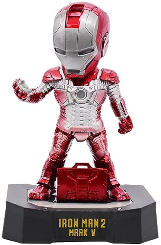 LGQHCE Funny Figure Decoration, 20cm Car Decoration Heroes Action Figure Decoration, Heroes iron-man Creative Car Car Dashboard Accessories Action Figurine Head Doll Action Figure PVC Collection Toy