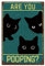 CREATCABIN Panneau Chat Noir Métal Vintage pour Salle Bain Décoration Salle Bain Toilettes Toilettes Maison Cadeau Noël 12x8(5) cm