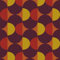 CRE8TIVE Papier Peint Adhesif Demi-cercle Orange et Rouge 61cm x 300cm Papier Peint Mural Chambre Adhesif pour Meuble Vintage Papier Adhesif pour Meuble Cuisine Armoire Papier Peint Autocollant Mural