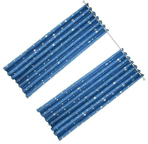 TOPBATHY Verdunkelungsvorhang mit Ösen, 100x130cm, Polyester, Blau