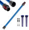 Tube d'Extension Télescopique Dyson Compatible V7 V8 V10 V11 V15 - Avec 2 Filtres et Deux Brosses 2-en-1 - Bleu