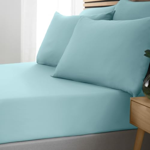 Catherine Lansfield So Soft Easy Iron King Spannbetttuch, Enteneiblau