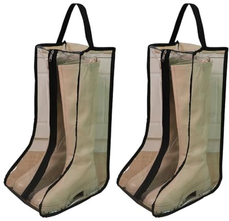 2 Set Boot Storage Boot Bag Portable Short Boots and Tall Boots Storage or Protector Bag PVC Transparent Wellington Welly Boot Storage Bag for Muddy Hunting Hiking Fishing (L+L)