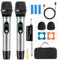 EV SPACES Microfono wireless ricaricabile PA System – Microfono professionale doppio UHF in metallo palmare per karaoke, matrimoni, feste, discorsi, lungo raggio (61 m), kit microfono dinamico senza