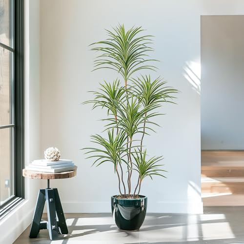 YEPDIN Künstliche Dracaena-Pflanzen für den Innenbereich, 160 cm hohe künstliche tropische Bodenpflanzen für den Innenbereich hoher künstlicher Topf künstliche Bäume für die Dekoration von Home-Office