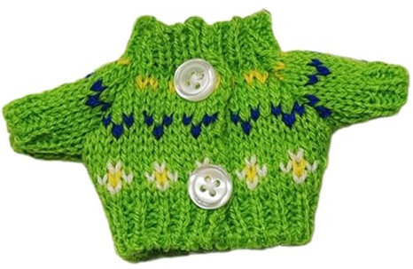 Luwecf Mini puppenkleidung Set für 15cm Puppen, Puppenzubehör Modeanziehsachen Cartoon Puppenkleidung, Grün