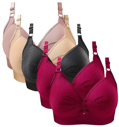Lot De 5 Soutiens-Gorge De Sport Femme Push Up Ultra Confortable Brassière sans Armature Brassière Sport Rembourré pour Fitness Yoga Quotidien Soutiens-Gorge De Sport Femme