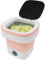 MINRS Mini machine à laver de 12 l - Pliable - Avec essoreuse - Petite machine à laver portable - Pour sous-vêtements, vêtements de bébé, autres petits vêtements - Rose