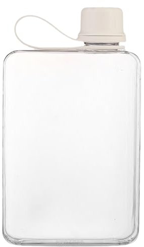 Borraccia tascabile, 500 ml, portatile, piatta, a prova di perdite, bottiglia d'acqua estiva sottile per lo sport, da borsetta e tasca, compatta e comoda, per l'idratazione