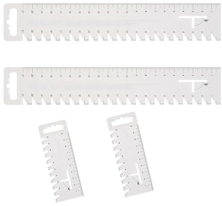 4 Stück Lineal Nähen,Handmaß,Nählineal,Schneiderlineal,Patchwork Lineal,Bügellineal,Handmaß Set,Schneiderlineal Nähen Zubehör, Handmaß Nähen,Für Patchwork Zuhause(21cm+10cm)