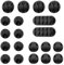 Dazkzooy Organizador de Cable Duraderos - 20 Piezas Clips de Cable con Autoadhesivo Fuerte para TV PC Laptop Cargador o Ratón, Ideal para Hogar y Oficina - Negro