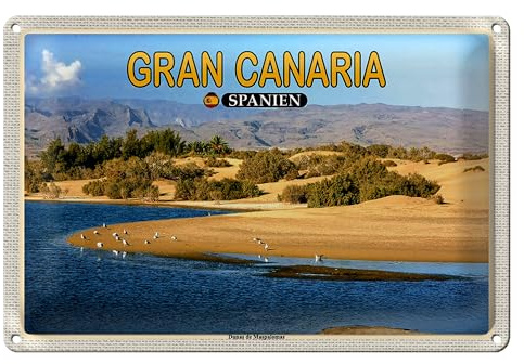 Blechschild | Gran Canaria | Spanien | Dunas de Maspalomas | 20 cm x 30 cm