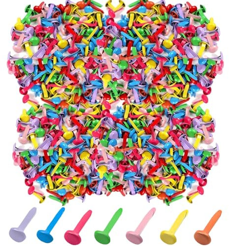 ClcIosis 500 Stück Musterbeutelklammern, Musterklammern, Rundkopf Briefklammern, Bastelklammern aus Metall mit Rundkopf für Basteln Büro Haushalt perfekt für Tüten Dokumente DIY