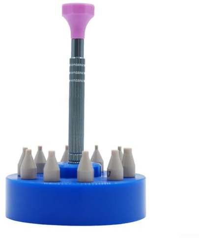 FACULX Watch Hands Fitting Tool, Metal Setting Press Presser Setter Kit, 10 Different Sizes for Watch Repair Maintenance, Watchmaker Accessories(Blue)