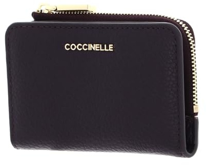 Coccinelle Leder Kartenetui Metallic Soft Credit Card Holder Prune dunkelviolett