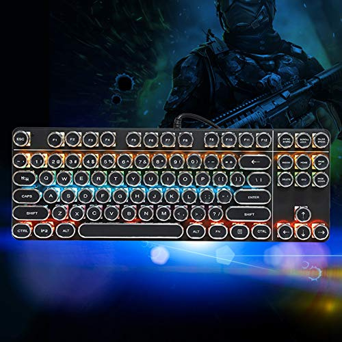 aqxreight Clavier Mécanique Punk 917 avec Conception Vintage pour Les Jeux et Utilisation Quotidienne