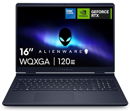 Alienware 16 Aurora Gaming Laptop AC16250 16 WQXGA 120Hz sRGB 100%, Intel Core 7 240H, NVIDIA GeForce RTX 5060, 16GB DDR5 RAM, 1TB SSD, Windows 11 Home, QWERTY International US – Interstellar Indigo