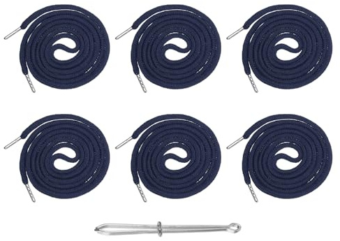M METERXITY 6 Pezzi Laccetti per Pantaloni della Tuta Blu Navy Cordini