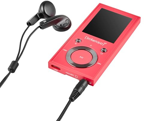 Intenso Video Scooter BT MP3 Player mit Bluetooth 5.0, 64 GB, Pink | Kompakter Videoplayer mit 1,8 Zoll Farbdisplay, 18h Akku, USB-C Anschluss und inklusiven Kopfhörern