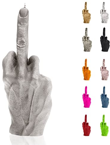 Candellana Candles Candellana- Middle Finger Candle-Gray,