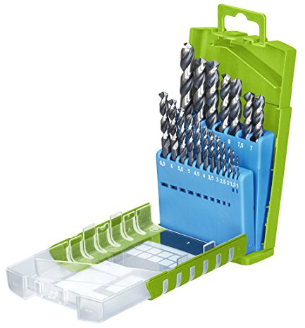 kwb Universeller 19-teiliger Akku-Top Metallbohrer-Satz HI-NOX - HSS Bohrer-Set - Ø 1 mm bis 10 mm in 0,5 mm Schritten - Geeignet für Edelstahl und andere Stahlarten