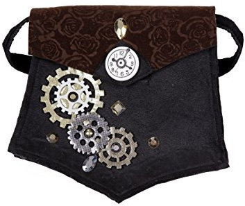 Wilbers NEU Tasche Steampunk, schwarz-braun