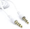 CABLEPELADO Cable alargador Jack 3.5 mm TRRS 4 Pines | Macho a Macho | Compatible con Auxiliar para Radio de Coche, Cascos, PS5, Xbox, Reproductor DVD, Altavoz,PC,TV | Blanco | 1 Metro