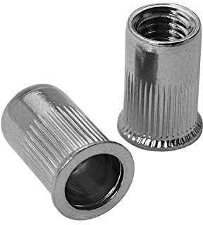 100 Stück Nietmuttern Edelstahl V2A M5 x 11,5 mm - Blindnietmuttern Einnietmuttern kleiner Senkkopf