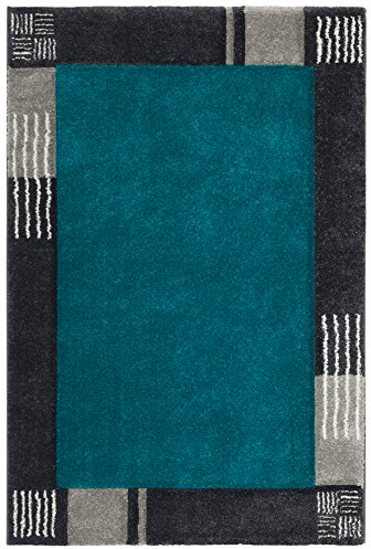 KADIMA DESIGN Moderner Designer Teppich My Broadway 120 x 170 Petrol