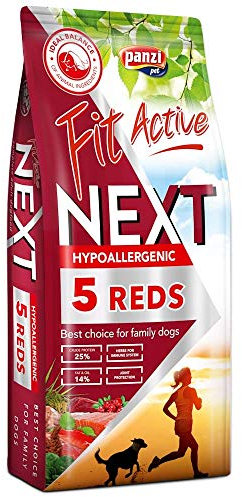 Panzi Pet - Fit Active Next 5 Reds – Getreidefreies hypoallergenes Hundefutter – Hundefutter mit Rind, Lamm, Wild, Büffel und Lachs – 3 kg