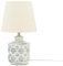 Dekorative Tischleuchte Keramik/Stoff beige Rosanna