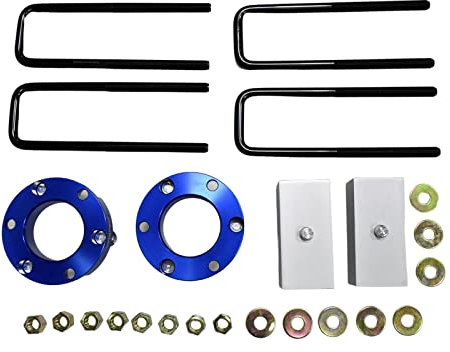 JINGLING 32MM Distanzstücke für die Vorderradaufhängung 51MM Hinterradaufhängungsblöcke Hebesätze für To-yota Hilux Vigo 2004-2019 Kit Erhöhen Adapter Federbeinfeder (vorne und hinten)
