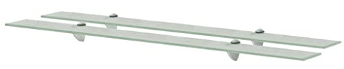 vidaXL Schweberegale 2 STK. Glas 100x10 cm 8 mm