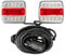 AUTOLIGHT 24 LED Rückleuchten für Anhänger mit Magnet 12 Volt mit E4 Prüfzeichen verkabelt 7-Polig 7,5m Kabel 14 LED's je Leuchte Rücklicht Beleuchtung 4 Funktion Wasserdicht