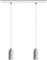 Buchenbusch urban design Pendelleuchte 2 flammig light edition, Schlafzimmerlampe hängend mit Textilkabel Weiss, Lampe Esstisch aus Beton