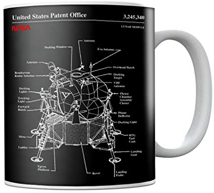 Nasa Lunar Module Blueprint Mug