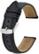BISONSTRAP Uhrenarmband 22mm, Vintage Leder Ersatz Armband, Schwarz