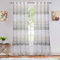 LinTimes Sheer Voile Vorhang mit Streifen Muster Ösenschal Transparente Gardine Wohnzimmer Fensterschal für Schlafzimmer Wohnzimmer,2 er Set,132 * 228cm,Braun