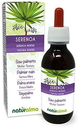 Palmier nain ou Palmier de Floride (Serenoa repens ou Sabal serrulata) fruits Teinture Mère sans alcool Naturalma - Extrait liquide gouttes 120 ml - Complément alimentaire - Végétalien ou végan