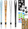 4 Sätze Paw Dog Print Lanyard Hundemuster Halsriemen Lanyard mit Ausweishalter, Halsband mit Sicherheitsabbruch und Metallclip für Schlüssel, Personalausweis, Flugticket