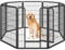 Yaheetech Dog Playpen, 8 Panel Puppy Play Pen Heavy Duty Pet Exercise Fence for Garden/Yard 100cm Height