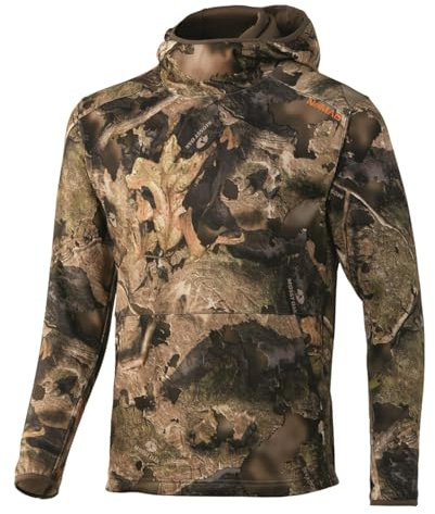 Nomad Herren Longneck Mittelschweres, wasserabweisendes Jagd-Fleece Hoodie, Mossy Oak Droptine Camo, XX-Large
