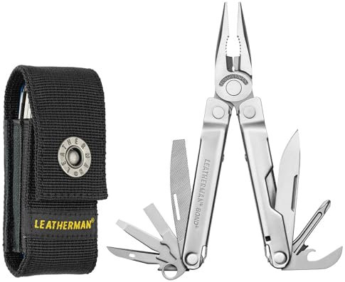 LEATHERMAN, Bond Multiherramienta, herramienta EDC de acero inoxidable con hoja 420HC y funda de nailon