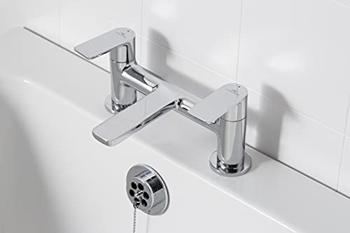 Cascade Trapeze Robinet mitigeur de baignoire à double levier Chromé