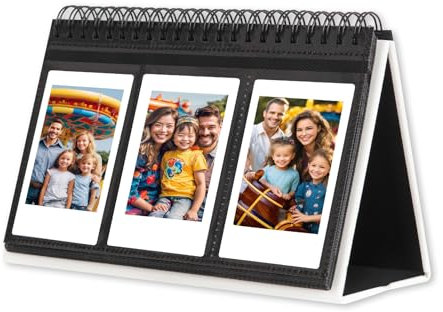 96 Pockets Desk Calendar Album for Fujifilm Instax Mini Camera, Polaroid Camera, for Instax Mini 11 90 70 9 8+ 8 LiPlay Camera, Polaroid Snap Z2300 Instant Cameras, for Home Office Desk Decor (White)