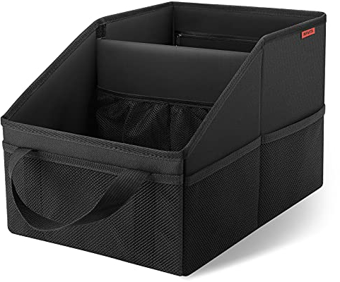 INFIVITA Auto Organizer - Auto Organizer Autositz für Vordersitz-Rücksitz oder Boden, Auto Organizer Mittelkonsole mit Teilung, Griffen und mehreren Netztaschen