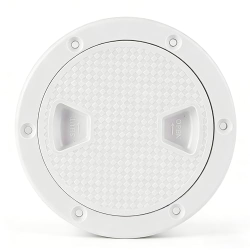 Piastra del ponte del boccaporto della barca da 4/6 pollici, boccaporto rotondo di ispezione antiscivolo della barca, boccaporto della piastra del ponte di ispezione circolare antiscivolo(4inch)