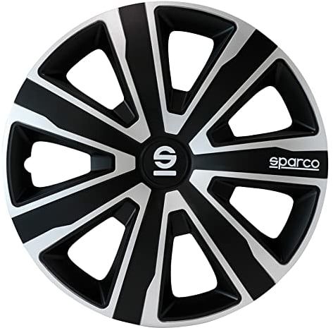 Sparco Radzierblenden Palermo - 15-Zoll - Silber/Schwarz - Satz mit 4 Stück