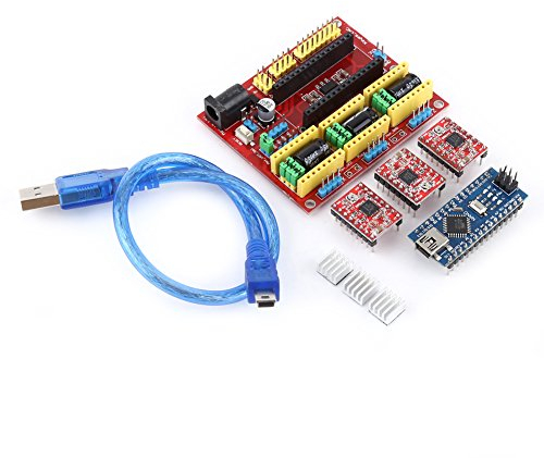 Cnc Graviermaschine Shield Cnc Shield Nano, Cnc Shield V4 8825 A4988 Drive Nano 3.0 Board mit USB-Kabel 3D-Drucker-Kit